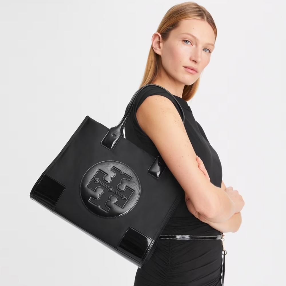 TORY BURCH SMALL ELLA PATENT TOTE BAG NWT